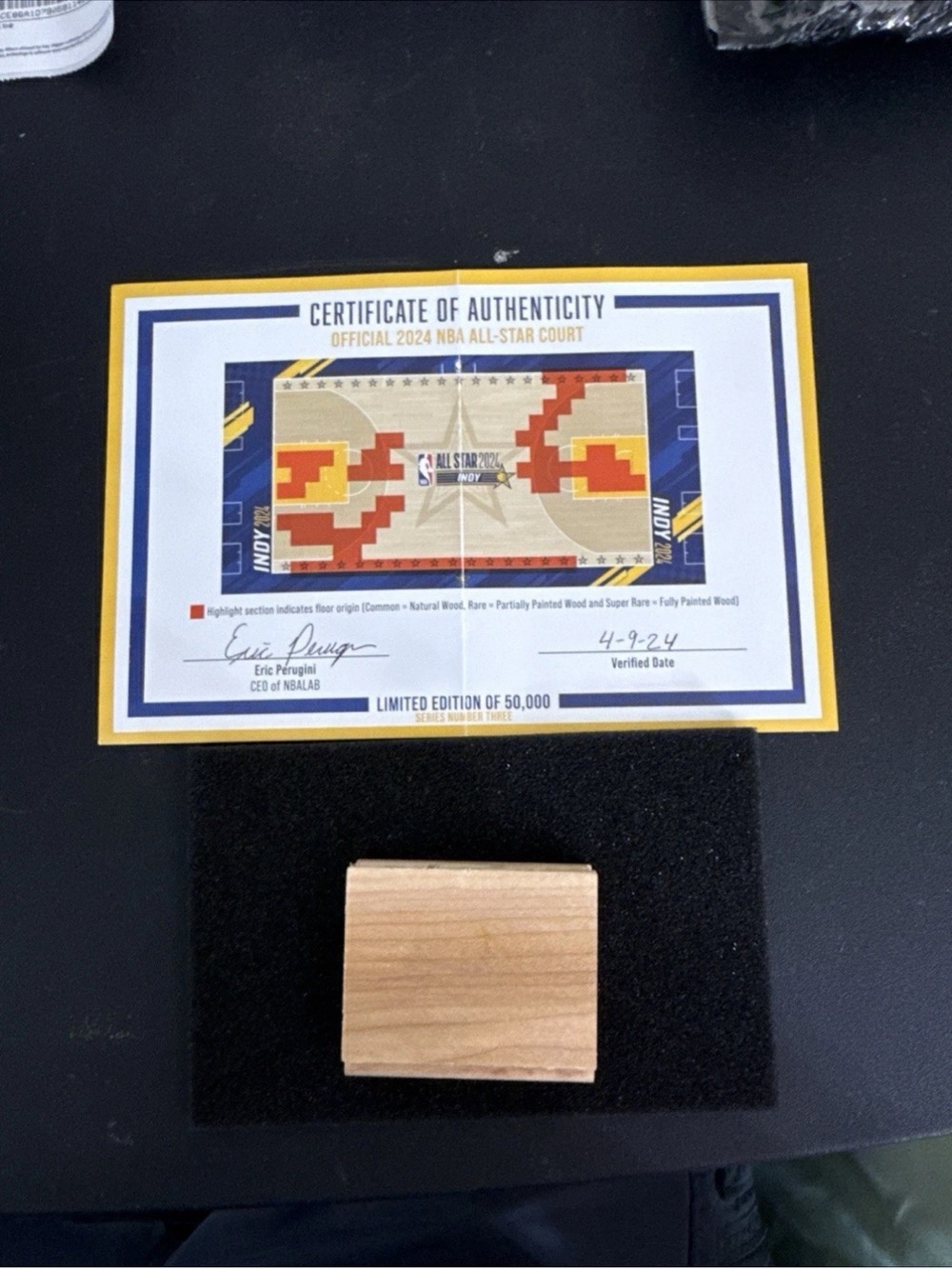 🏀 2024 NBA All-Star Game Court – Game-Used Floor Piece (Indy 2024)  Authentic